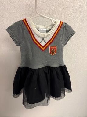 Gray & Black Gryffindor Harry Potter Knit Dress 12M